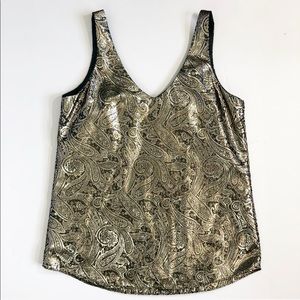 The Limited Gold Lame Tank Top